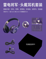 Game Genshin Impact Wanderer Headphone Cosplay Props Portable Wireless Bluetooth Stereo Foldable Headset Adjustable Earphones