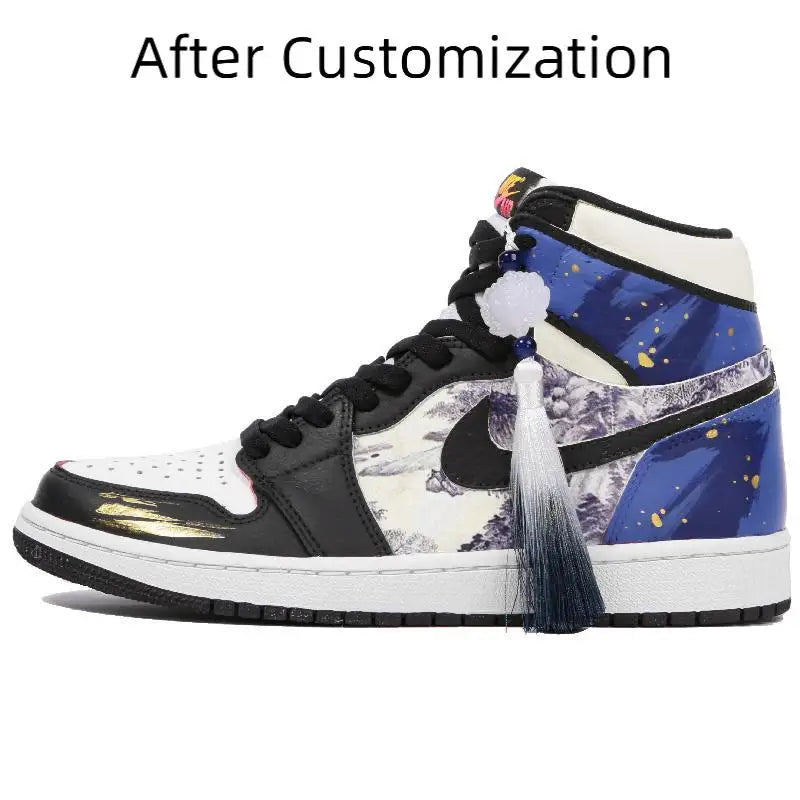 【Customize】Jordan Air Jordan 1 Vintage Basketball Shoes Unisex Sneakers shoes 555088-603