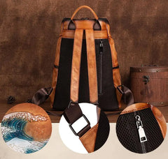 Genuine Real Soft Leather Women Backpack Big Capacity Outdoor Travel Bags 2022 Winter Handmade Natural Cowhide Backpacks Female