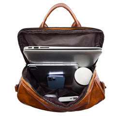 New High Quality Soft Leather Women's Backpack Large Capacity Female Anti Theft Backpack Famous Designer Girl's Shoulder Bag Sac