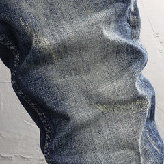 Italian Style Fashion Men Jeans High Quality Retro Washed Blue Stretch Slim Fit Vintage Ripped Jeans Men Designer Denim Pants