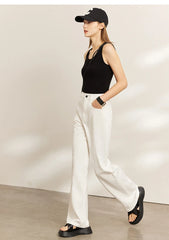 Amii Minimalism Women Jeans 2024 Spring Vintage Denim Pants Loose Wide Leg Pants Women's Casual Pants Female Trousers 12270097