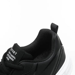 New Black Running Shoes Leather Waterproof Athletic Sneakers Men Wear-resistant Men Walking Sport Shoes Comfortable Men Shoes