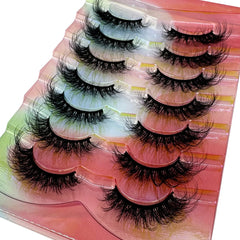 New Handmade 3D Mink Eyelashes Curled Winged Natural Realistic Messy End Eye Elongated Thick False Eyelashes Soft Fake Eyelashes