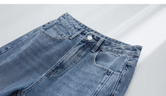 Amii Minimalism Women Jeans 2024 Spring Vintage Denim Pants Loose Wide Leg Pants Women's Casual Pants Female Trousers 12270097