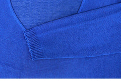 Mens Casual V-Neck Solid Sweater Spring Summer Fashion Knitted Pullover Tops For Men 2023 Harajuku Long Sleeve Jumper Streetwear