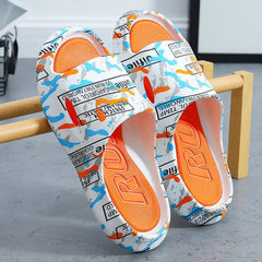 slippers men Flip Flops Ladies women sandals Platform Cloud Woman Beach Slides Summer Soft Cartoon cute Non Slip Indoor 2024 new