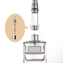 PU Leather Perfume Bottle Lychee Pattern Empty Cosmetic Container Bottom Filling Refillable Parfume Atomizer Bottle Woman