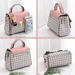 Small Purses and Handbags for Women Fashion Crossbody Bag Lightweight Shoulder Bag Plaid Pattern Satchel