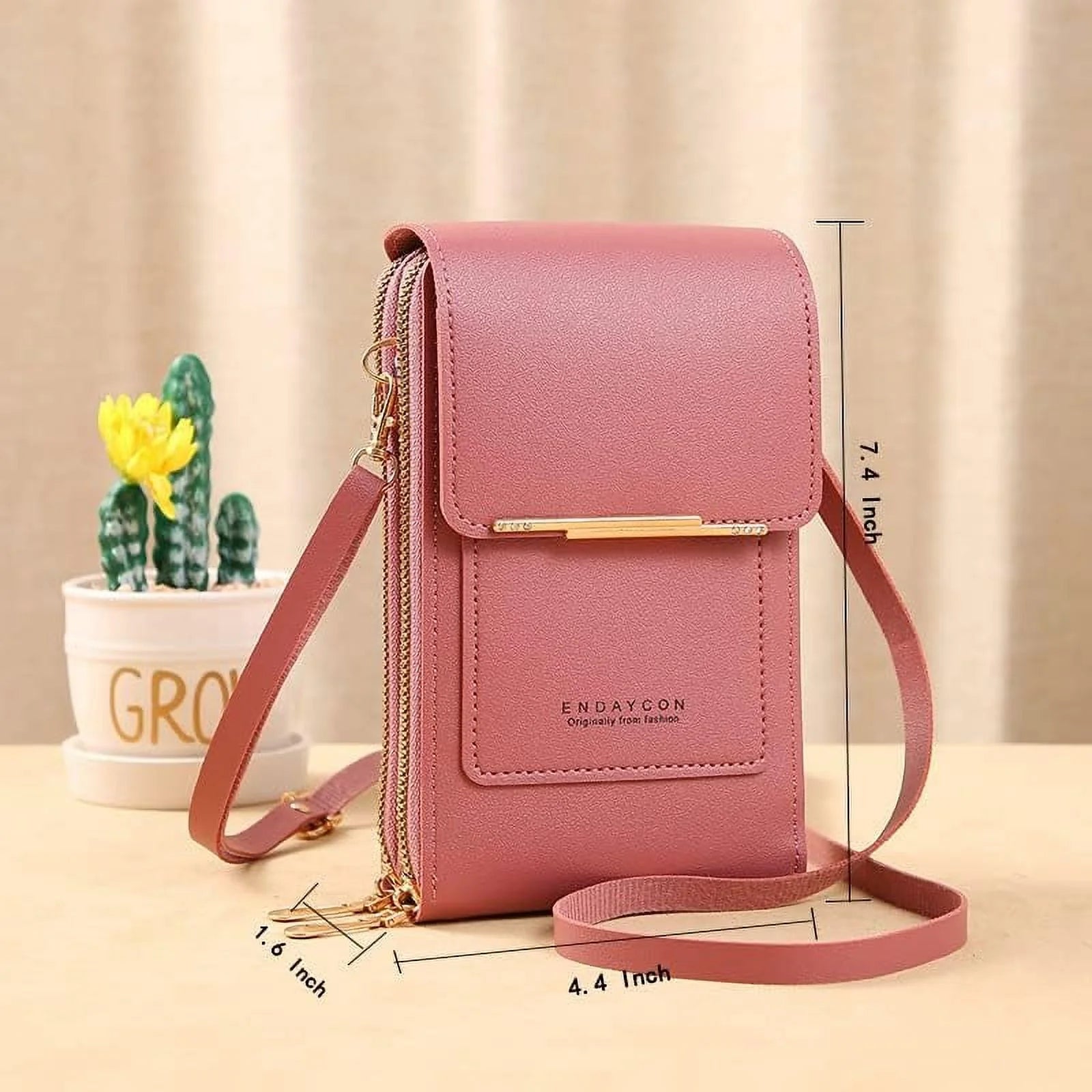 Anti-Theft Leather Bag,Small Crossbody Cell Phone Purse Wallet for Women,Rfid Block Phone Purse Crossbody with Shoulder Strap