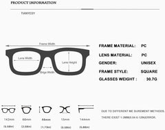 Sunglasses for Women Minimalist Classic Design Fashion UV400 Square Sun Glasses Unisex TY2984