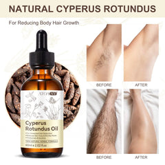 Cyperus Rotundus Oil for Hair Removal, 100% Pure & Natural, Balances Skin Tone, Suitable for All Skin Types, 2.02 Fl.Oz (2Pack)