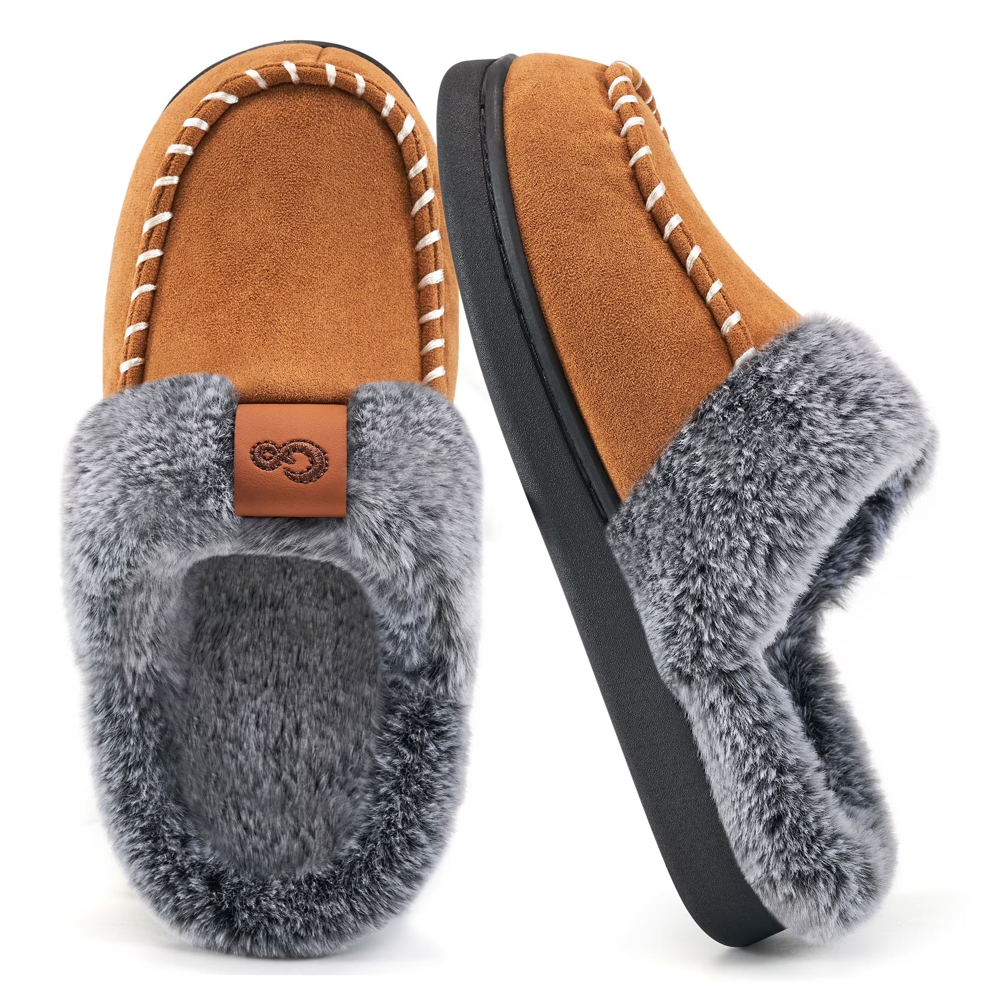 Slippers for Women Fuzzy Slippers Memory Foam Anti-Slip House Shoes