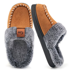 Slippers for Women Fuzzy Slippers Memory Foam Anti-Slip House Shoes