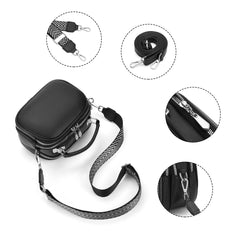 Crossbody Bag for Women Crossbody Purses, Small Genuine Leather Cross Body Bag Shoulder Purse with Triple Top Zipper