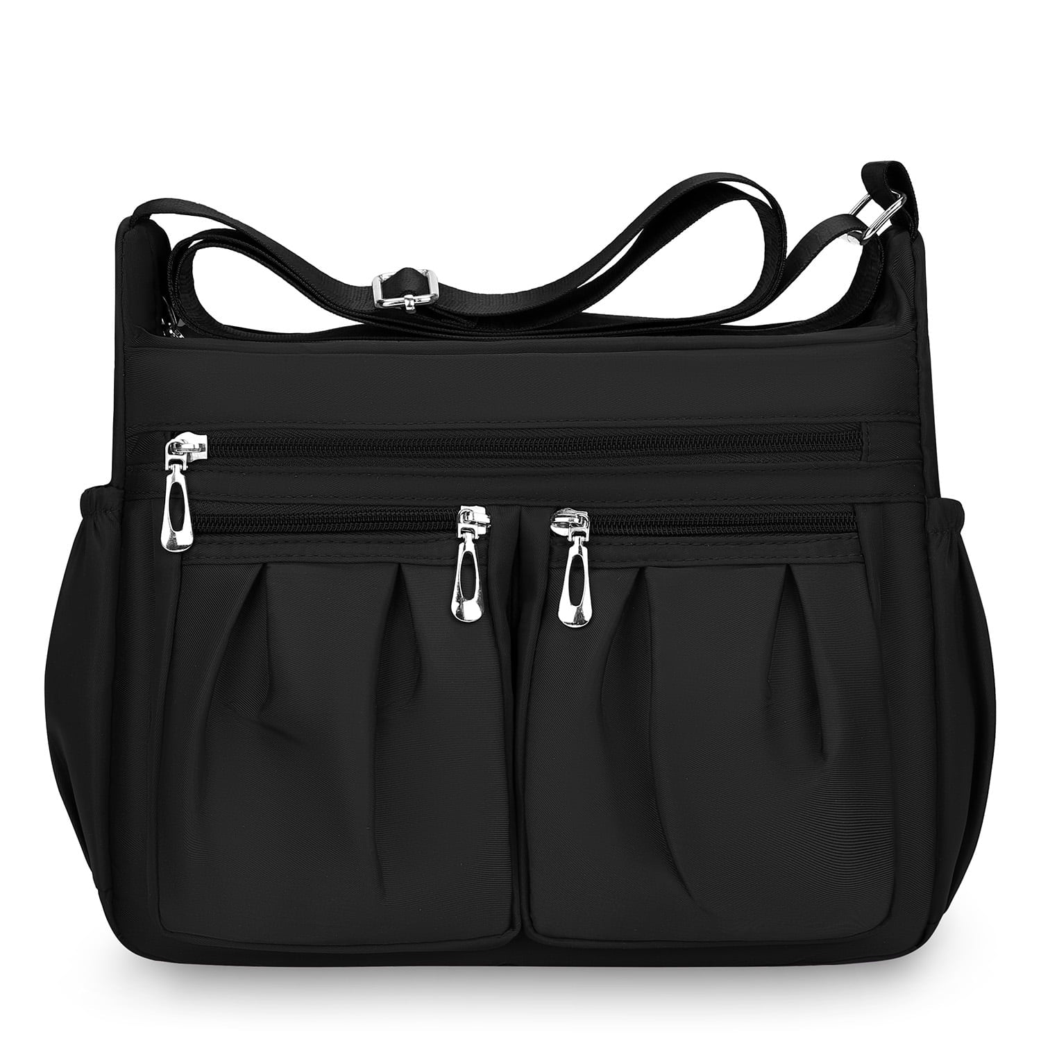 Women Shoulder Bags Cross Body Bag Handbags Tote Bag with Adjustable Handles - Black