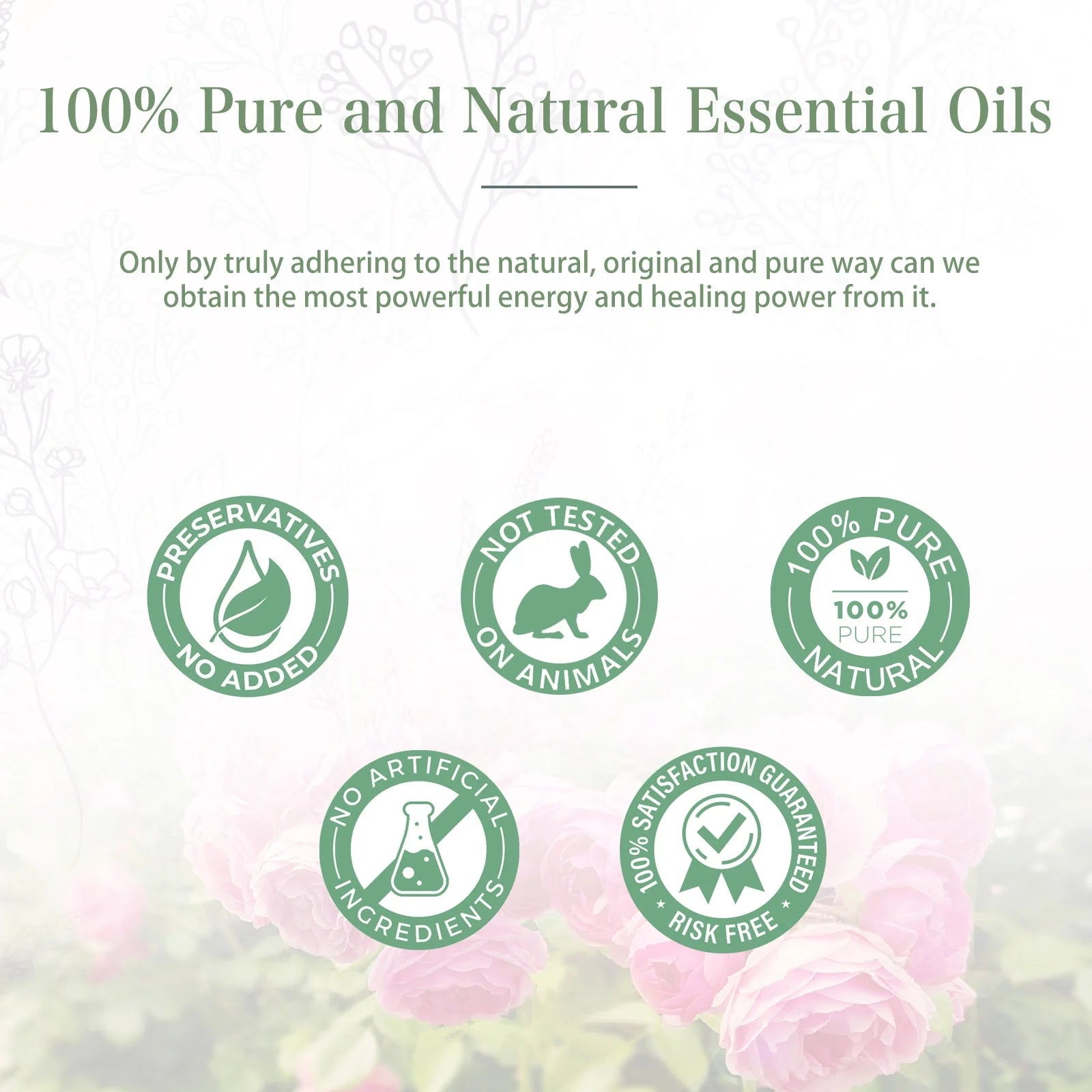 Rose Essential Oils 100% Pure Natural Perfect for Aromatherapy Diffusers, Humidifiers, Skin Care, Relaxation, Great for DIY Candle and Soap Making - 100Ml/3.38 Fl.Oz