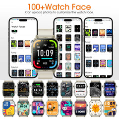 Smart Watch , H5 IP68 Waterproof Smartwatch for Women Men , Smart Watch with Bluetooth Call(Answer/Make Calls), Beige