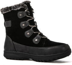 Women'S Snow Boots Mid Calf Warm Winter Fashion Boots Comfortable Lace-Upwaterproof Boots Insulated Non-Slip Outdoor Shoes for Women