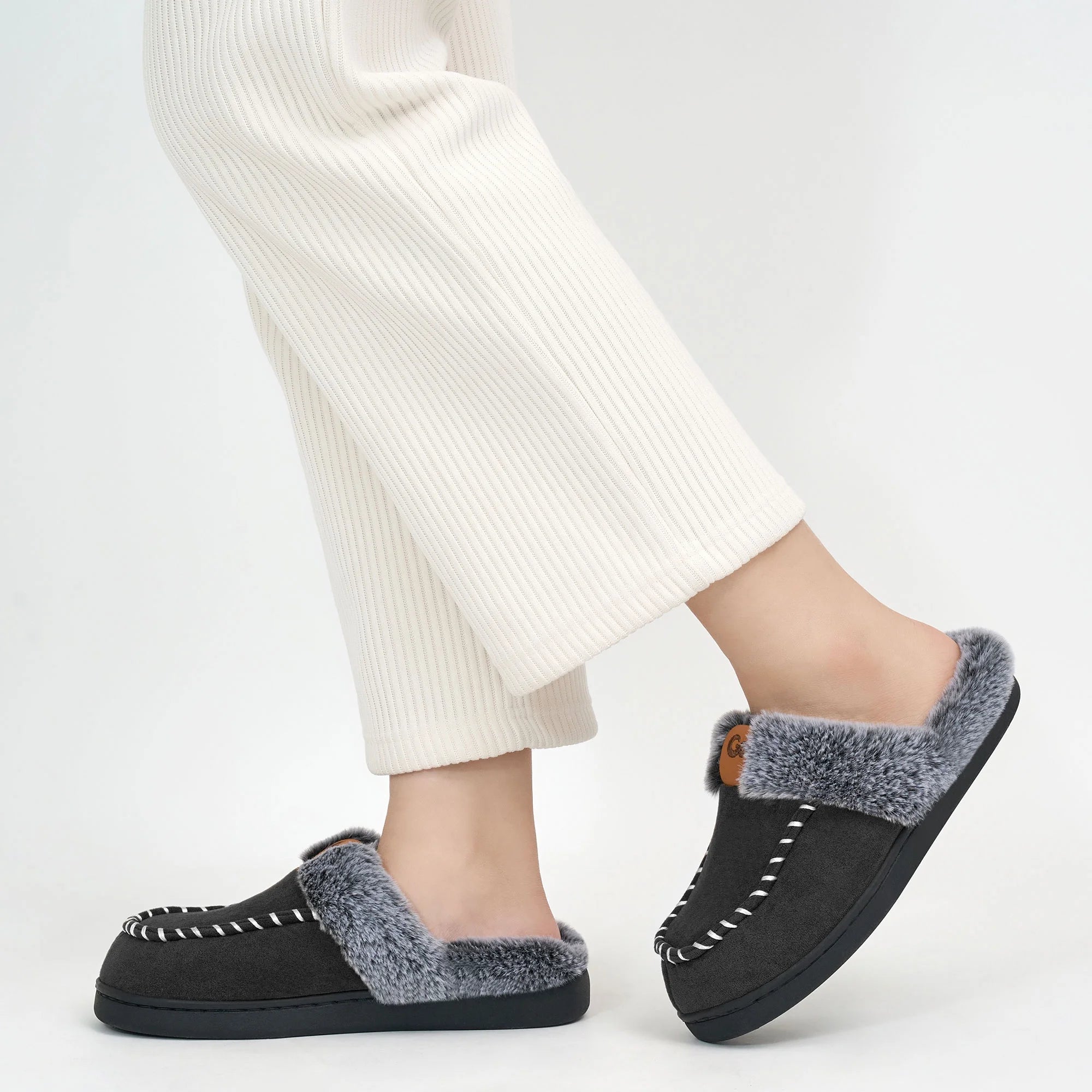 Slippers for Women Fuzzy Slippers Memory Foam Anti-Slip House Shoes