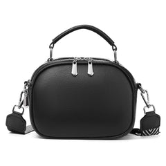 Crossbody Bag for Women Crossbody Purses, Small Genuine Leather Cross Body Bag Shoulder Purse with Triple Top Zipper