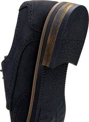 Men'S Dress Shoes Black Dress Shoes for Men Casual Dress Shoes Formal Shoes for Men Wingtip Business Casual Shoes Men Suede Shoes (BMY644 Black 10)