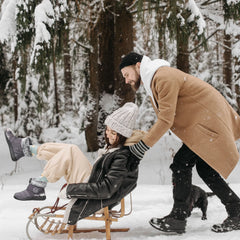 Women Snow Slip on Waterproof Boots 6.5 Shoes, Female