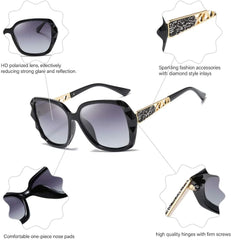 Oversized Polarized Sunglasses for Women Trendy Classic Ladies Sun Glasses UV400 Protection