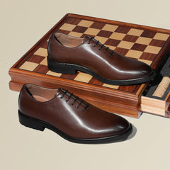 Classic Oxford Dress Shoes Mens Formal Business Lace-Up Full Grain Leather Shoes for Men