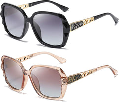 Oversized Polarized Sunglasses for Women Trendy Classic Ladies Sun Glasses UV400 Protection