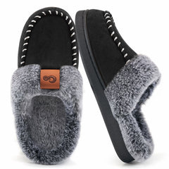 Slippers for Women Fuzzy Slippers Memory Foam Anti-Slip House Shoes